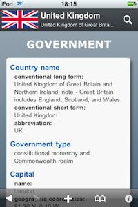 world factbook 2010 app for world facts and information