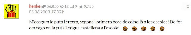 M´acagum la puta tercera, segona i primera hora de CATSELLÀ a les escoles! De fet em cago en la puta llengua castellana a l´escola !