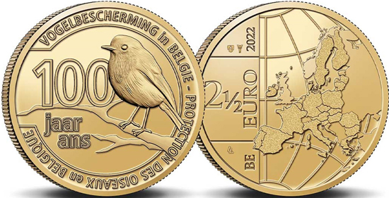 Belgium 2,5 euro 2022 - 100 years of Bird Protection in Belgium