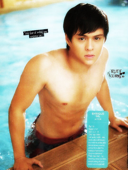 Enrique Gil is totally making a big splash he was chosen as one of the top