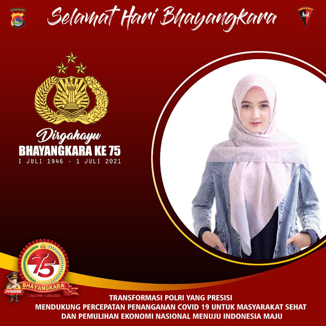 Twibbon HUT Bhayangkara 2021 Yang Ke-75