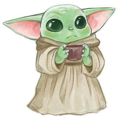 baby yoda drawing pictures