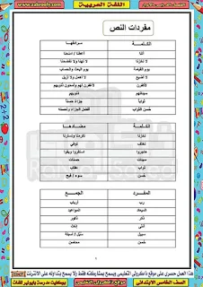 حصريا مذكرة مدرسة بايونير للغات في اللغة العربية للصف الخامس الابتدائي الترم الاول