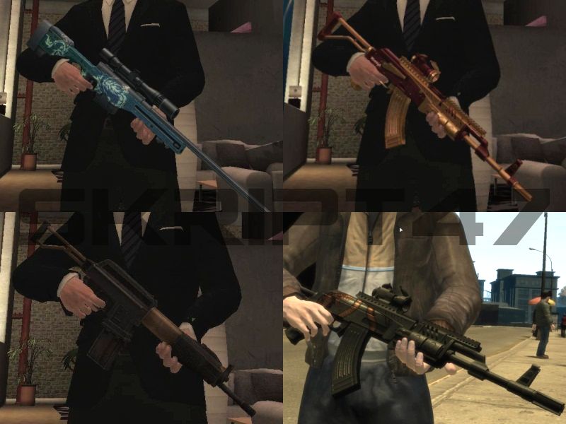 GTA IV AK-Sopmod, Spas-15, L115A1