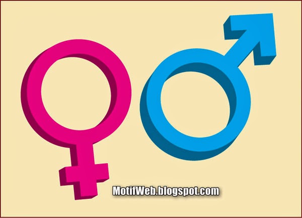 Simbol Jenis kelamin wanita dan pria 3d
