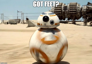 Star Wars BB-8 rolling, not running.
