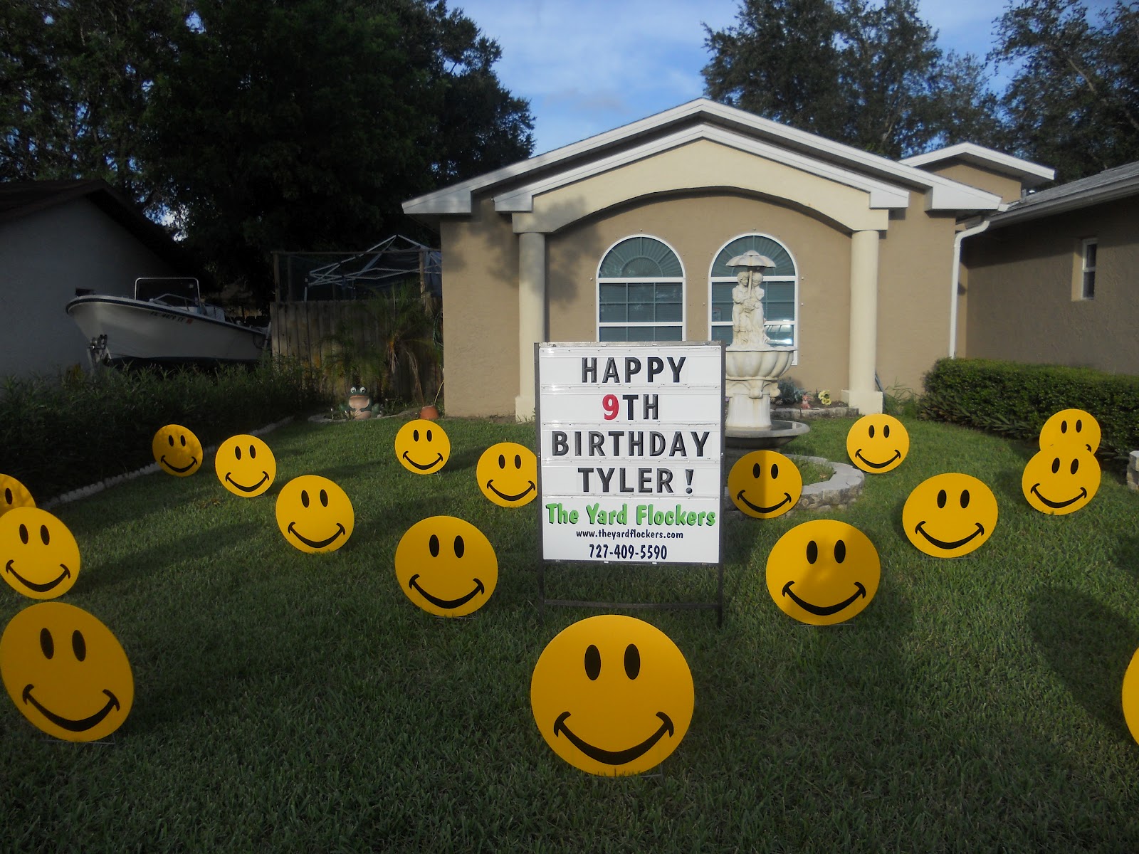 ... yard in celebration of his 9th birthday! *Happy 9th Birthday Tyler