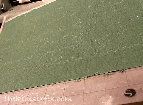 Silhouette fabric cutting