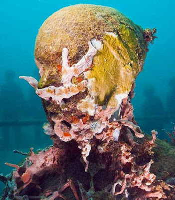 museum bawah laut, kepulauan karibia, pulau grenada, 
peninggalan sejarah, foto menakjubkan, gambar sejarah peradaban manusia