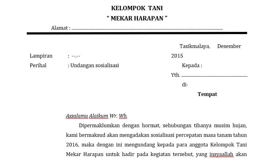 Contoh Surat Undangan Setengah Resmi Bagian Dan Pengertiannya Contoh Surat