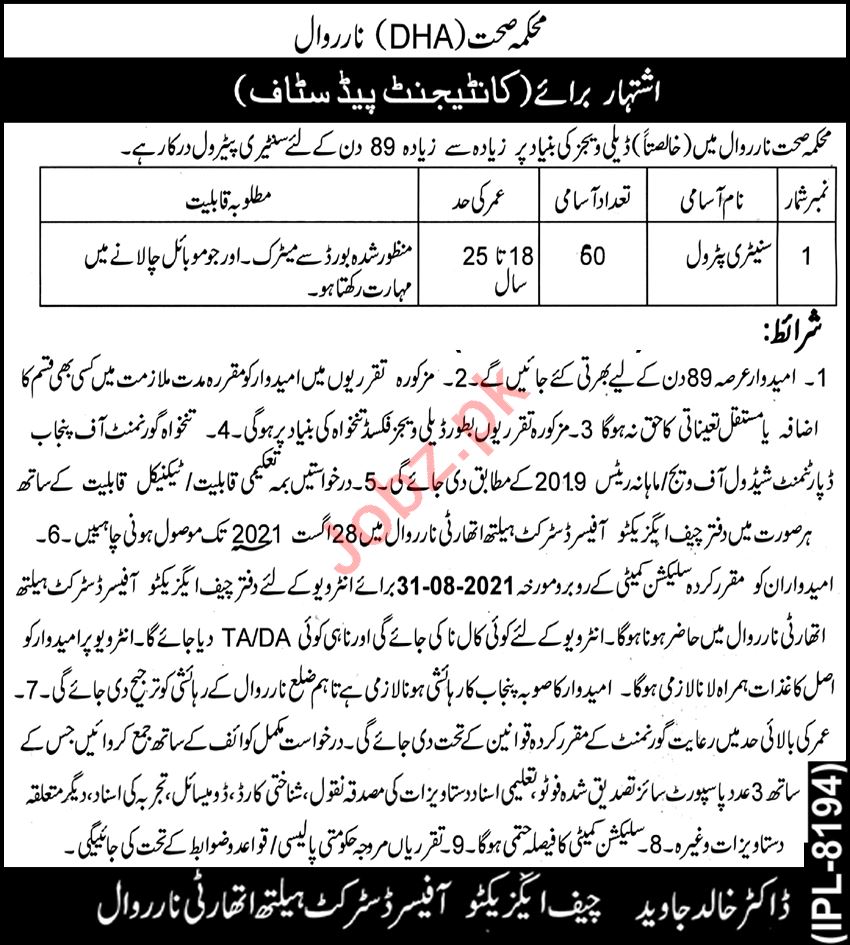District Health Authority DHA ,Primary & Secondary Healthcare Department  Jobs 2021