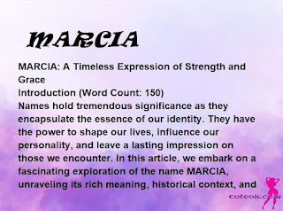 meaning of the name "MARCIA"