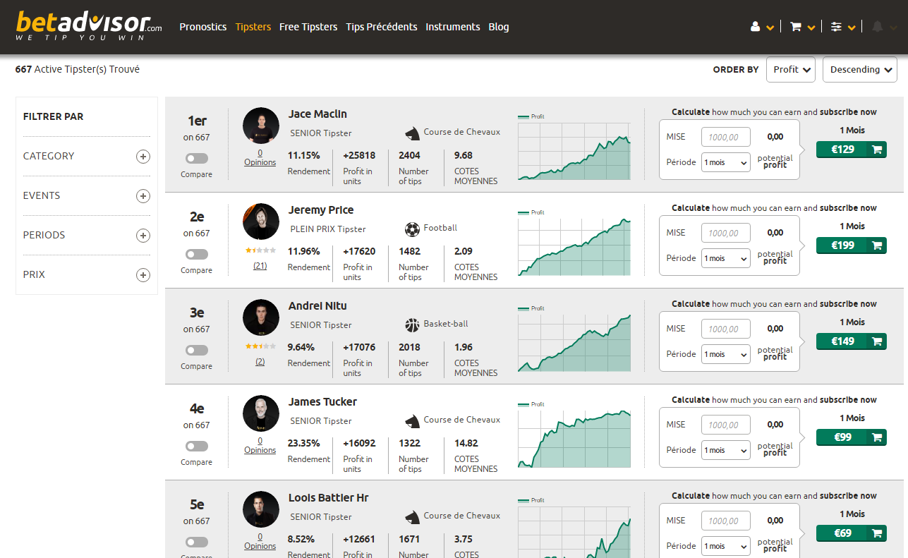 Tipster : Pronostics et paris d'experts - Gestion bankroll, cote et match