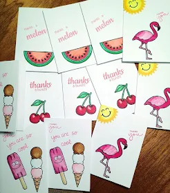 Sunny Studio Stamps: Mini Thank You Cards by Kelli Horger using Tropical Paradise & Fresh & Fruity