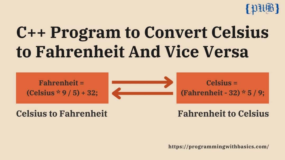 C++ Program to Convert Celsius to Fahrenheit And Vice Versa