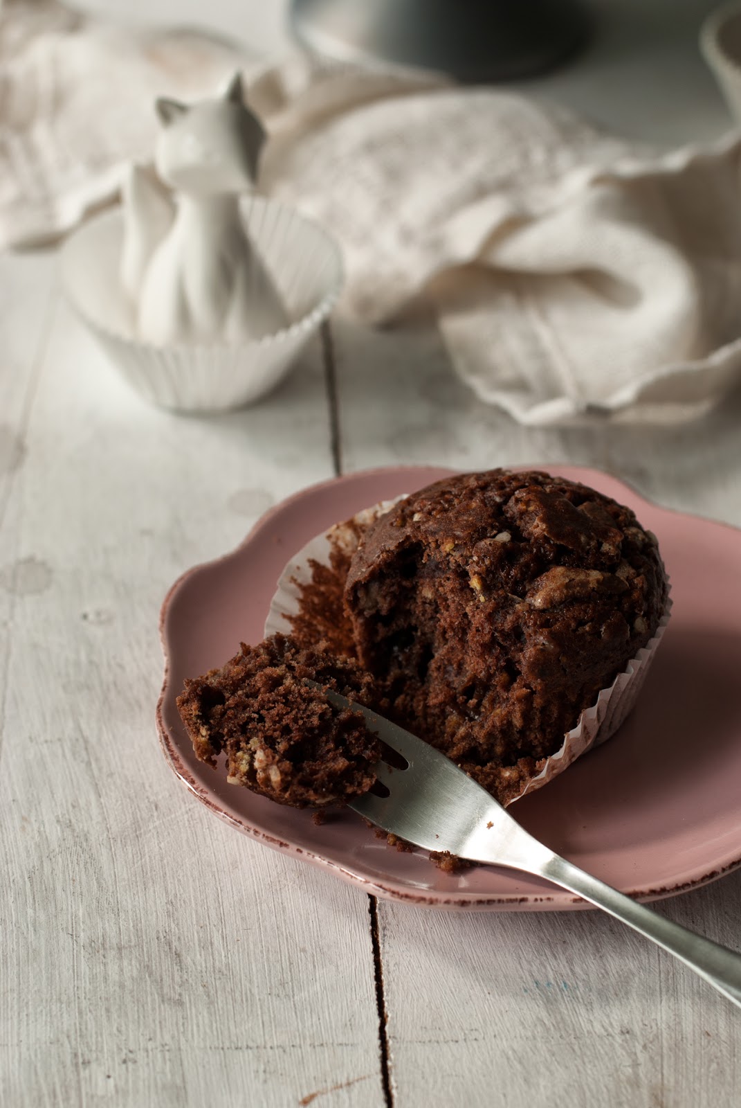 Czekoladowe muffiny z mąką z ciecierzycy