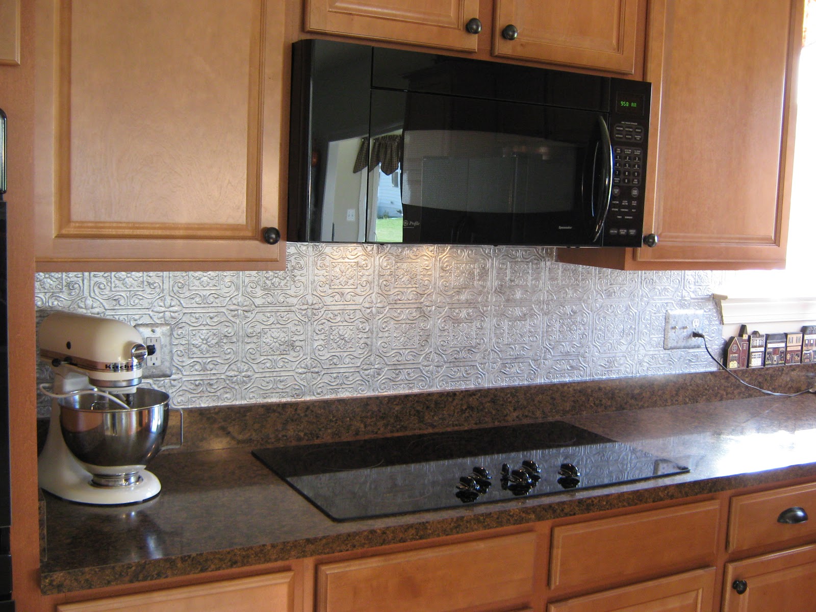 Fake-It Frugal: Fake Punched Tin Backsplash