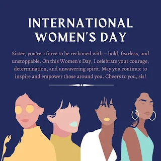 Image of International Women's Day Messages for Sister