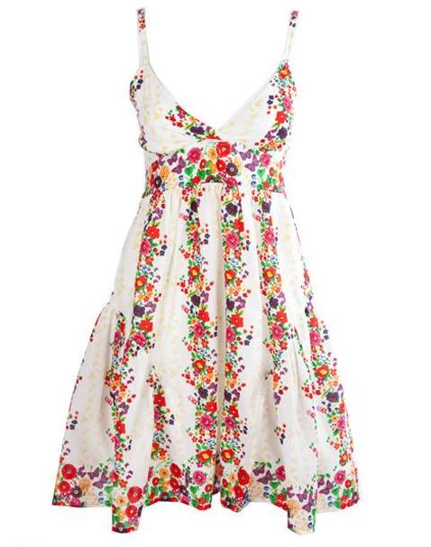 Make this Miso Floral Dress stand out by wearing white accessories or match