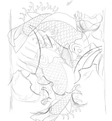 Koi Fish Sketch