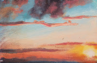 Clouds to the West, 4 x 6 inches, oil on canvas, 2018, David Dunn