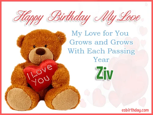 Ziv Happy Birthday My Love