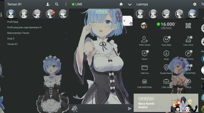  Download Tema Line Anime Rem Re: Zero 