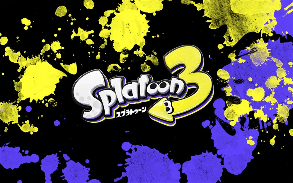 スプラトゥーン3風スプラッシュペイント背景のフリー素材を無料配布