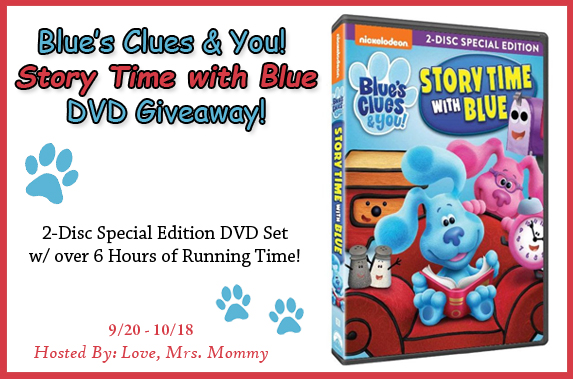 Blue's Clues & You! Story Time with Blue DVD, Blue and Josh, preschool tv show, tv shows for kids, nickelodeon, nickelodeon tv show, Blues Clues Giveaway