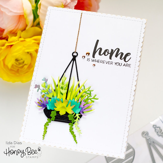 Home,Succulents, Card, Honey Bee Stamps,Card Making, Stamping, Die Cutting, handmade card, ilovedoingallthingscrafty, Stamps, how to,  Copics, ink blending,