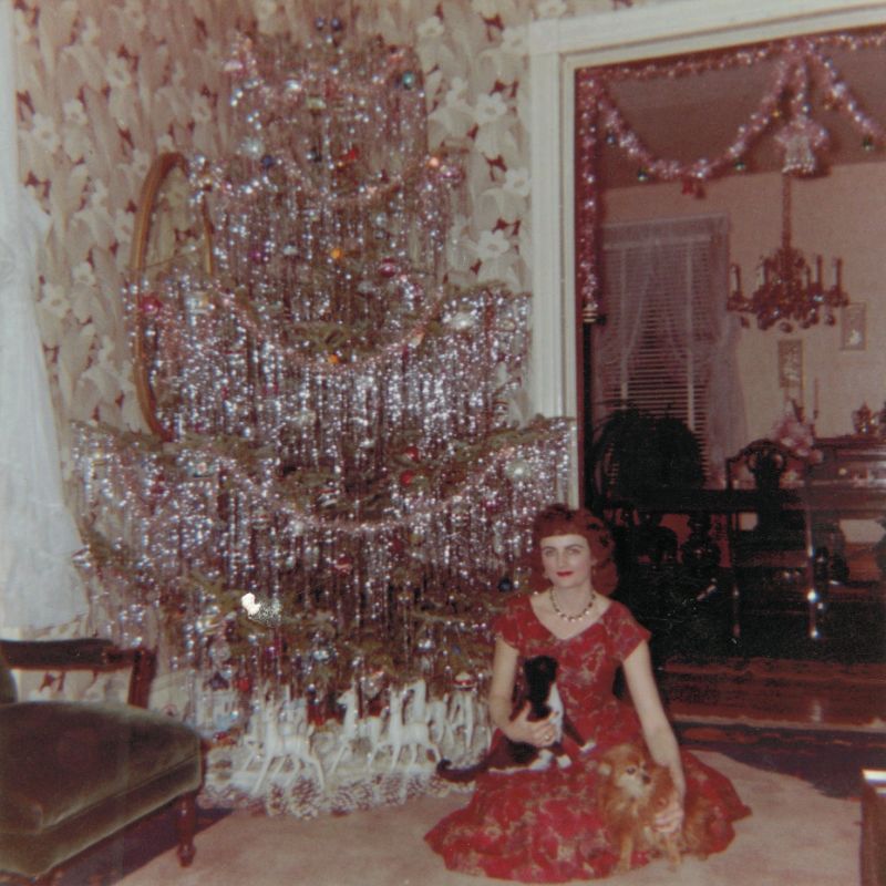 45 Vintage Snaps Capture People Posing With Christmas Trees in the 1950s ~  Vintage Everyday