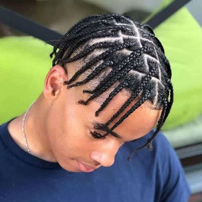 braids for man with long hair