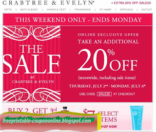 Free Printable Crabtree & Evelyn Coupons