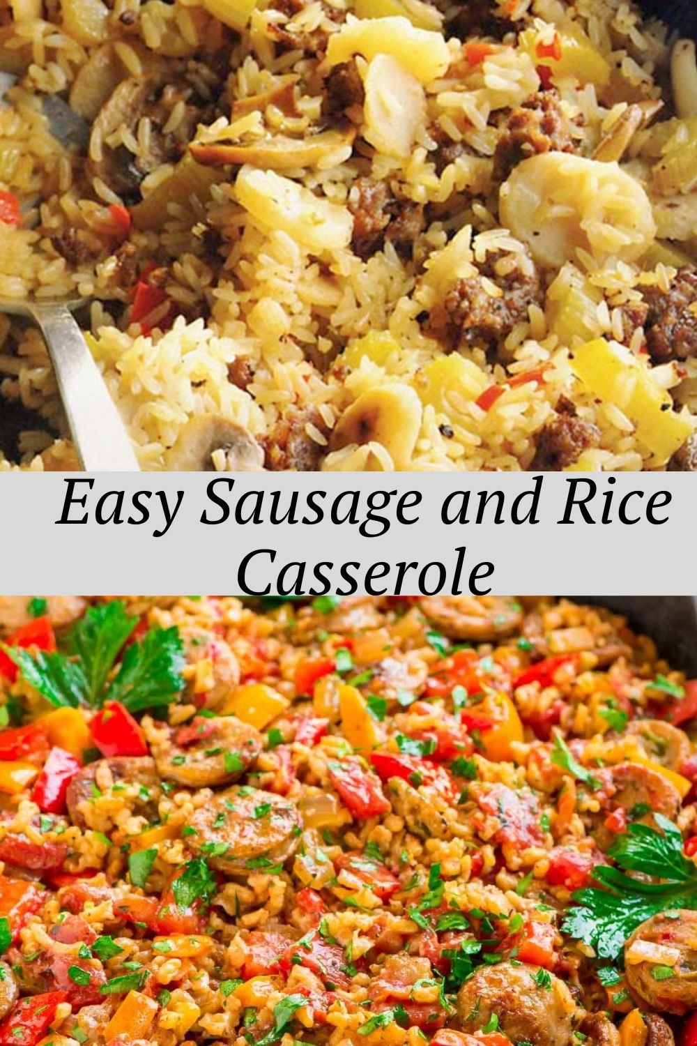 Easy Sausage and Rice Casserole