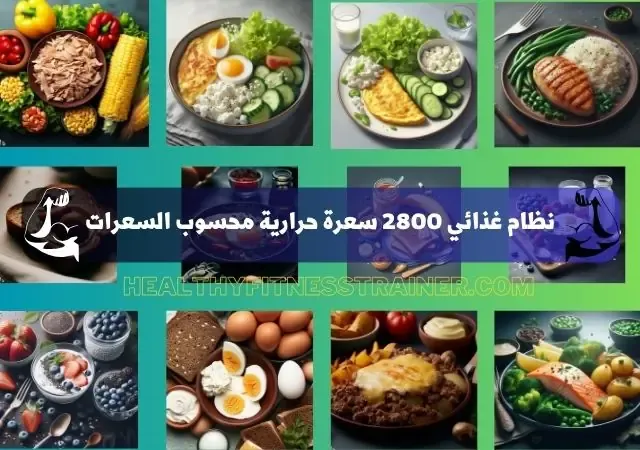 نظام غذائي 2800 سعرة حرارية محسوب السعرات