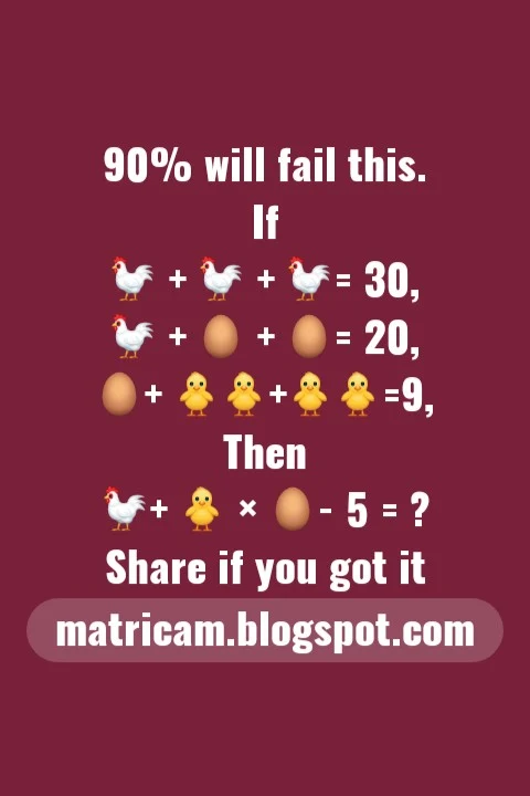 Hen, Egg and Chick puzzle answer