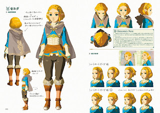 a sample page of Zelda with lots of different short hairstyles