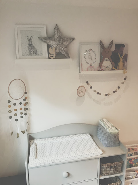 Nursery inspiration for a little girl, grey and pink decor and a bunny rabbit theme 