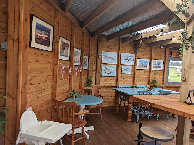 Visiting Eshott Airfield & Cafe  - inside the cafe