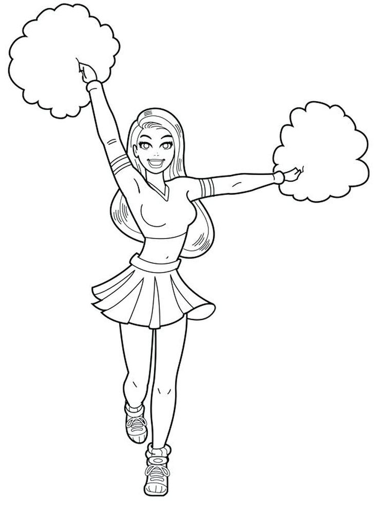 printable barbie cheerleader coloring pages