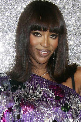  best celebrity hairstyles Naomi Campbell long bob fringe bangs