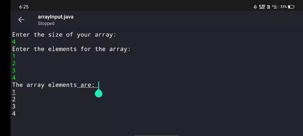 Array input in java in 2021 | codeYourslf - coding in mobile