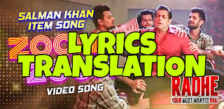 Zoom Zoom Lyrics in English | With Translation | – Radhe | Salman Khan