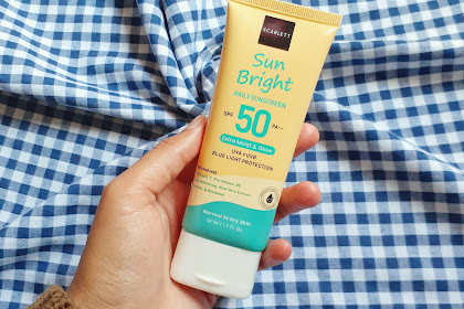 REVIEW : Scarlett Sun Bright Daily Sunscreen SPF 50 PA++++, sunscreen dengan skincare benefits! 