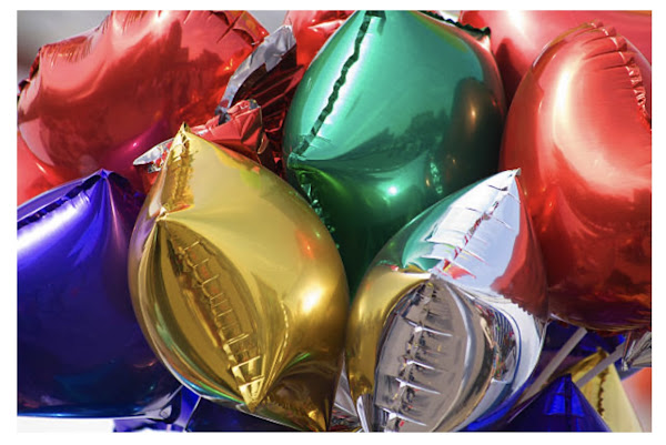 colorful mylar balloons