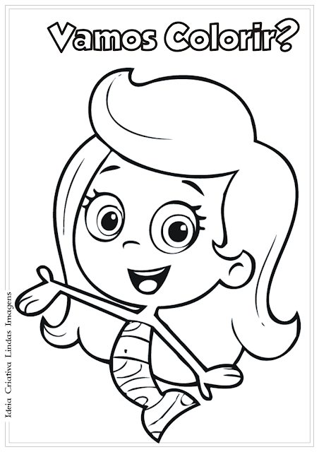 Bubble Guppies Molly desenho para colorir 