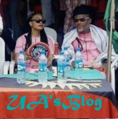 Nnamdi Kanu And His Wife Spotted By Security Operatives Enjoying Suya In Ghana