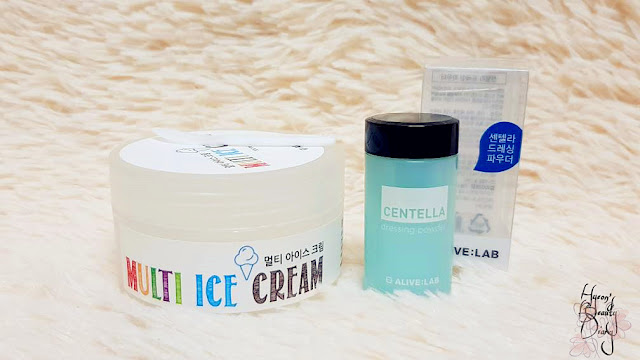 Review; ALIVE:LAB's Centella Dressing Powder & Multi Ice Cream