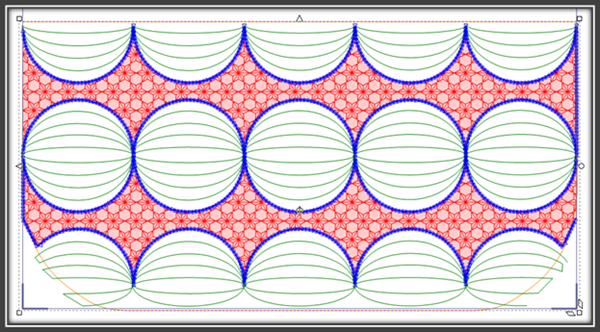 Fyllmønsteret tegnet i 5D QuiltDesign Creator