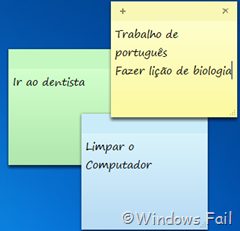 notas adesivas windows 7